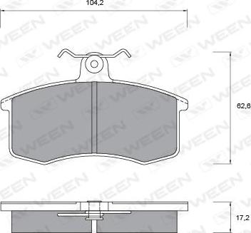 Ween 151-1104 - Bremžu uzliku kompl., Disku bremzes ps1.lv