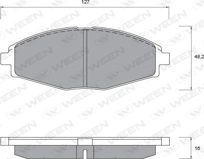 Ween 151-1106 - Bremžu uzliku kompl., Disku bremzes ps1.lv