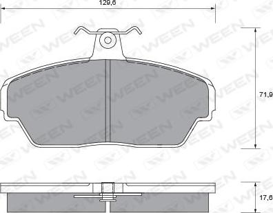 Ween 151-1101 - Bremžu uzliku kompl., Disku bremzes ps1.lv