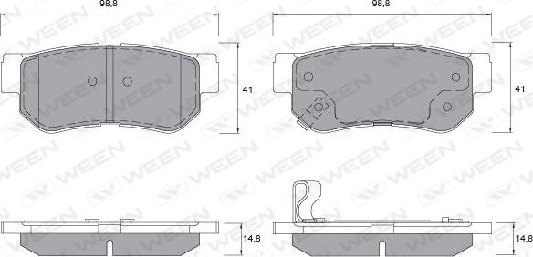 Ween 151-1133 - Bremžu uzliku kompl., Disku bremzes ps1.lv