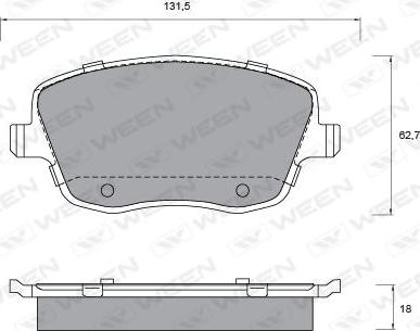 Ween 151-1341 - Bremžu uzliku kompl., Disku bremzes ps1.lv