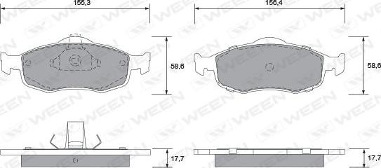 Ween 151-1290 - Bremžu uzliku kompl., Disku bremzes ps1.lv