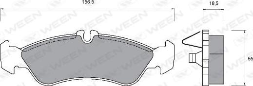 Ween 151-1228 - Bremžu uzliku kompl., Disku bremzes ps1.lv