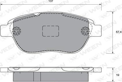 Brake Engineering PA1906 - Bremžu uzliku kompl., Disku bremzes ps1.lv