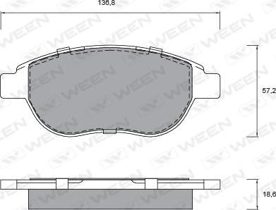 Ween 151-1277 - Bremžu uzliku kompl., Disku bremzes ps1.lv