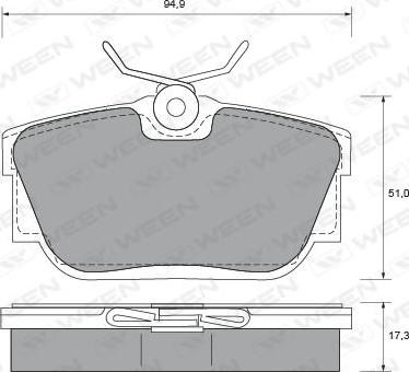 R Brake RB1614-071 - Bremžu uzliku kompl., Disku bremzes ps1.lv