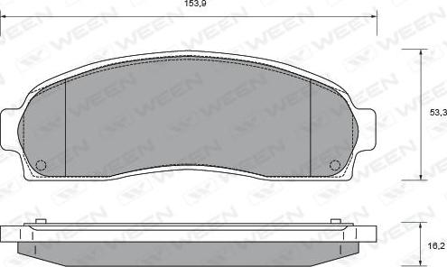 Ween 151-2499 - Bremžu uzliku kompl., Disku bremzes ps1.lv