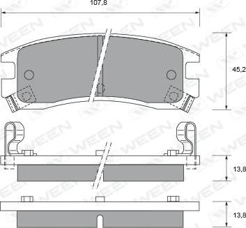 Kawe 85060 - Bremžu uzliku kompl., Disku bremzes ps1.lv