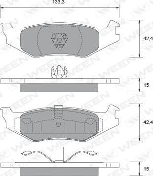 Kawe 85068 - Bremžu uzliku kompl., Disku bremzes ps1.lv