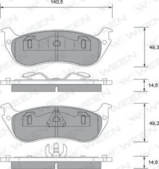 Key Parts KBP2174 - Bremžu uzliku kompl., Disku bremzes ps1.lv