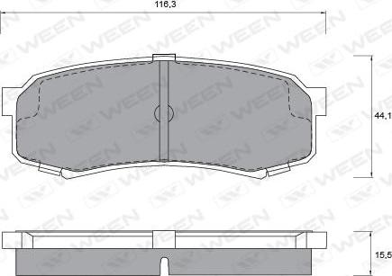 Ween 151-2577 - Bremžu uzliku kompl., Disku bremzes ps1.lv