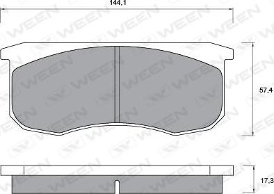 Ween 151-2611 - Bremžu uzliku kompl., Disku bremzes ps1.lv