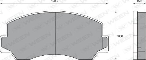 Ween 151-2025 - Bremžu uzliku kompl., Disku bremzes ps1.lv