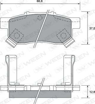 Woking P3333.42 - Bremžu uzliku kompl., Disku bremzes ps1.lv