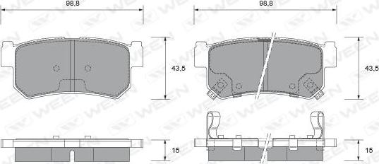 Ween 151-2331 - Bremžu uzliku kompl., Disku bremzes ps1.lv