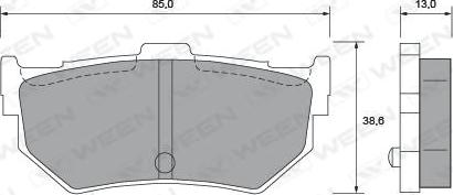 Ween 151-2378 - Bremžu uzliku kompl., Disku bremzes ps1.lv