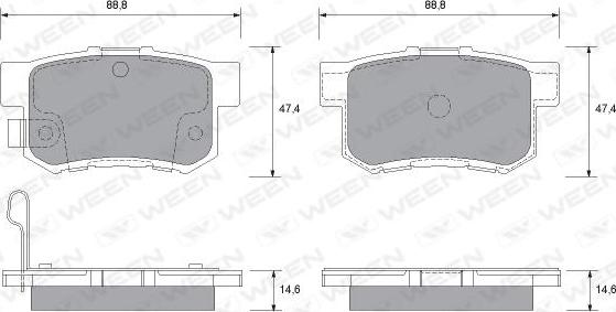 Ween 151-2245 - Bremžu uzliku kompl., Disku bremzes ps1.lv