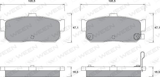 Ween 151-2251 - Bremžu uzliku kompl., Disku bremzes ps1.lv