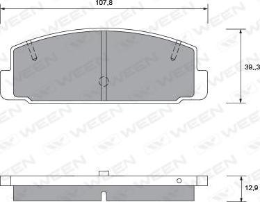 Ween 151-2281 - Bremžu uzliku kompl., Disku bremzes ps1.lv