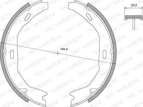 Ween 152-2497 - Bremžu loku kompl., Stāvbremze ps1.lv