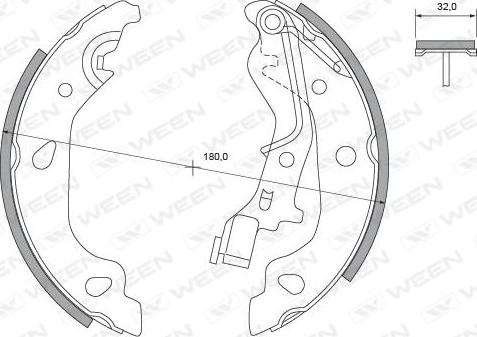 Ween 152-2442 - Bremžu loku komplekts ps1.lv