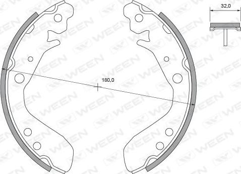 Ween 152-2459 - Bremžu loku komplekts ps1.lv