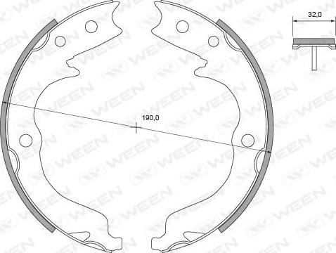 Ween 152-2455 - Bremžu loku kompl., Stāvbremze ps1.lv