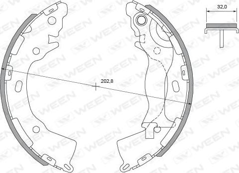 Ween 152-2465 - Bremžu loku komplekts ps1.lv