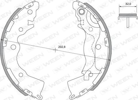 Ween 152-2468 - Bremžu loku komplekts ps1.lv