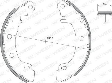 Ween 152-2406 - Bremžu loku komplekts ps1.lv