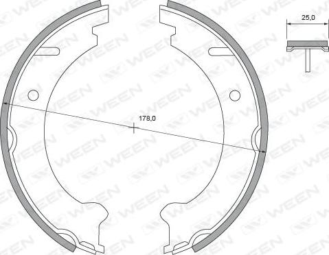 Ween 152-2401 - Bremžu loku kompl., Stāvbremze ps1.lv