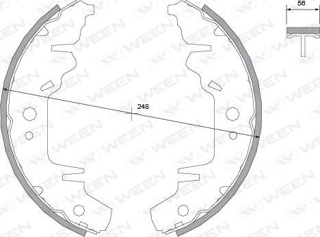 Ween 152-2419 - Bremžu loku komplekts ps1.lv