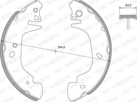 Ween 152-2412 - Bremžu loku komplekts ps1.lv