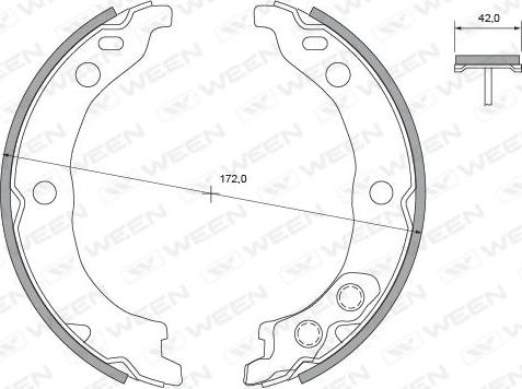 Ween 152-2484 - Bremžu loku kompl., Stāvbremze ps1.lv