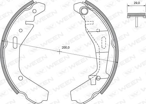 Ween 152-2488 - Bremžu loku komplekts ps1.lv