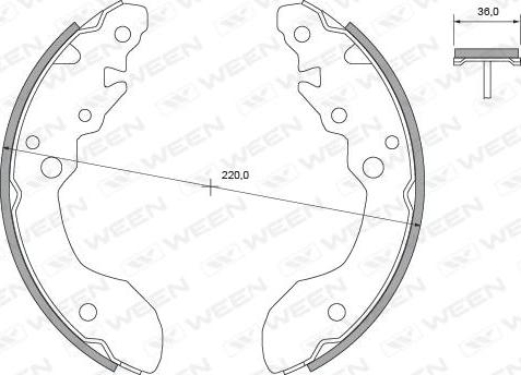 Ween 152-2436 - Bremžu loku komplekts ps1.lv