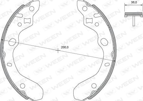 Ween 152-2430 - Bremžu loku komplekts ps1.lv