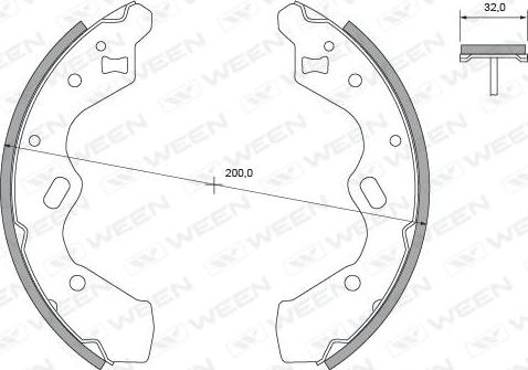 Ween 152-2431 - Bremžu loku komplekts ps1.lv