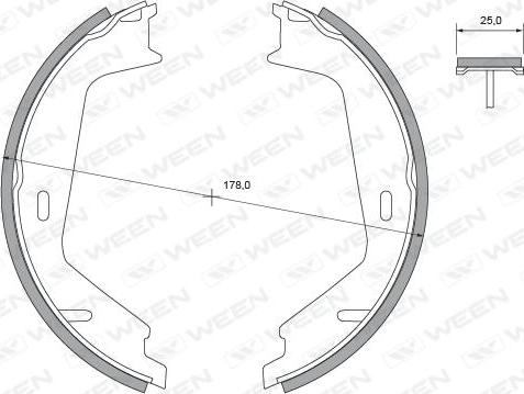 Ween 152-2438 - Bremžu loku kompl., Stāvbremze ps1.lv