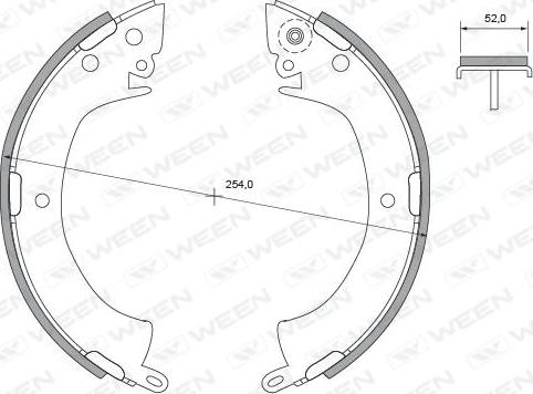 Ween 152-2433 - Bremžu loku komplekts ps1.lv