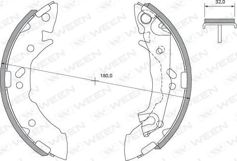 Ween 152-2429 - Bremžu loku komplekts ps1.lv