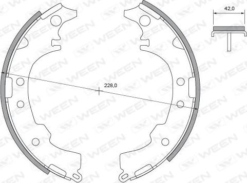 Ween 152-2425 - Bremžu loku komplekts ps1.lv