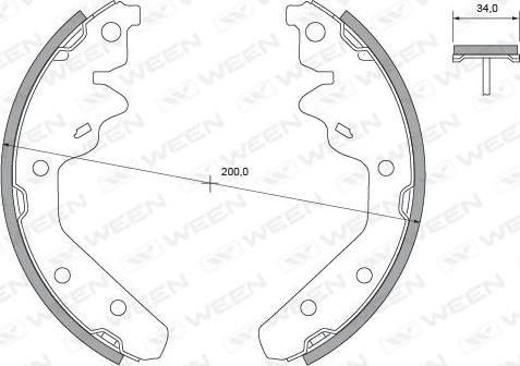 Ween 152-2420 - Bremžu loku komplekts ps1.lv