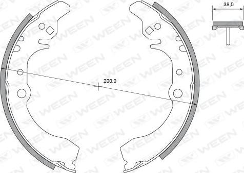 Ween 152-2421 - Bremžu loku komplekts ps1.lv