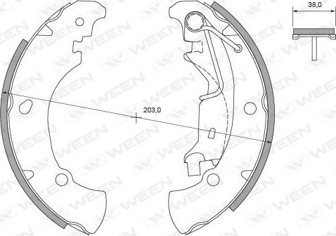 Ween 152-2475 - Bremžu loku komplekts ps1.lv