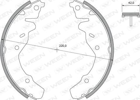 Ween 152-2472 - Bremžu loku komplekts ps1.lv