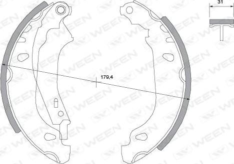 Ween 152-2045 - Bremžu loku komplekts ps1.lv