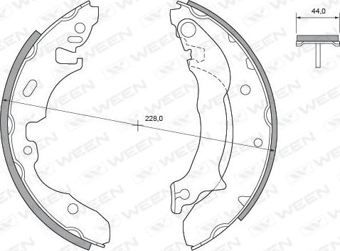 Ween 152-2043 - Bremžu loku komplekts ps1.lv