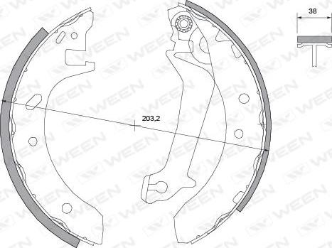 Ween 152-2042 - Bremžu loku komplekts ps1.lv