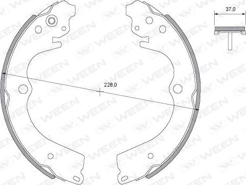 Ween 152-2059 - Bremžu loku komplekts ps1.lv